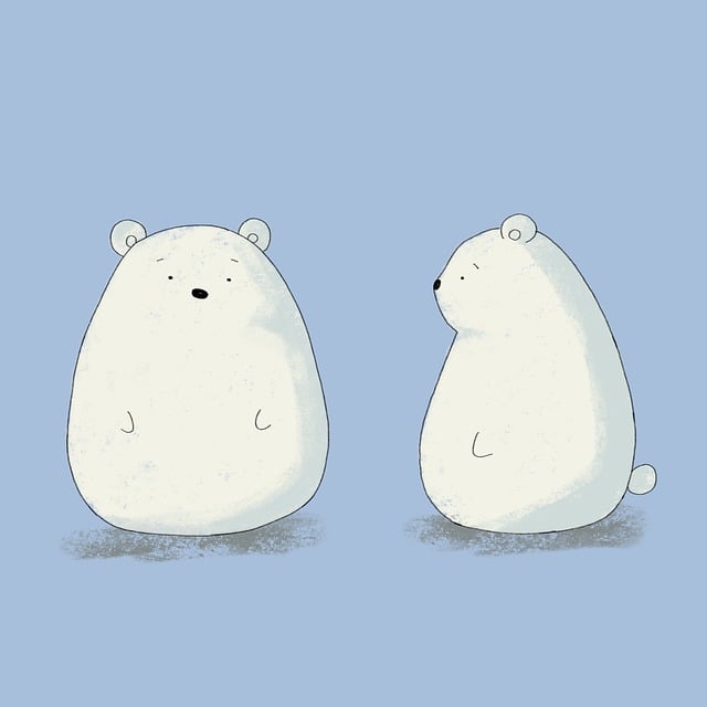 two polar bears